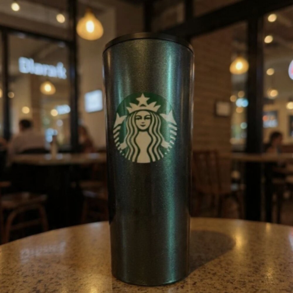 Starbucks Glittery Green Tumbler